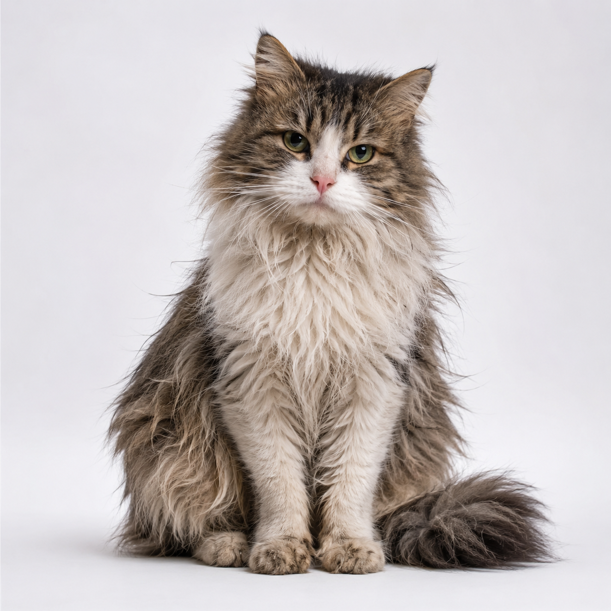 Cat before grooming