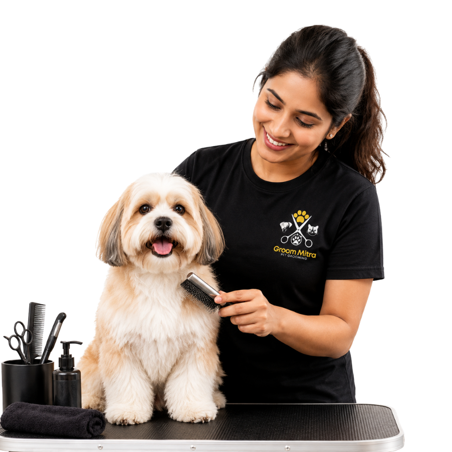Happy groomed dog